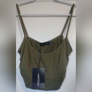 PrettyLittleThing Khaki Camisole Top